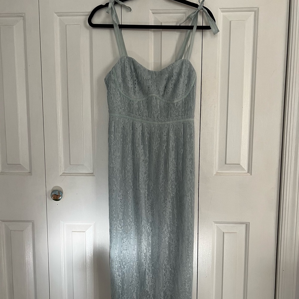 NWT Jonathan Simkhai Bonnie Lace Dress Tie Strap Midi